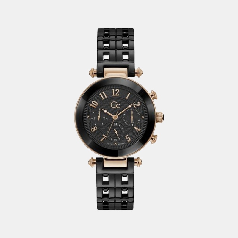 Women's Black Ceramic Chronograph Watch Y65002L2MF