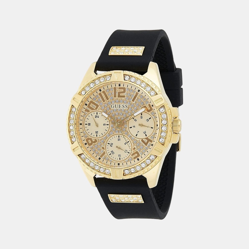 Women's Gold Silicon Chronograph Watch W1160L1