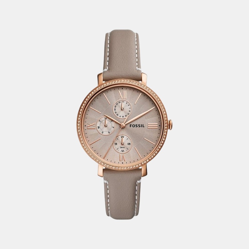 Women's Grey Leather Chronograph Watch ES5097