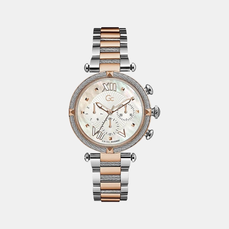 Women's White Stainless Steel Chronograph Watch Y16002L1MF