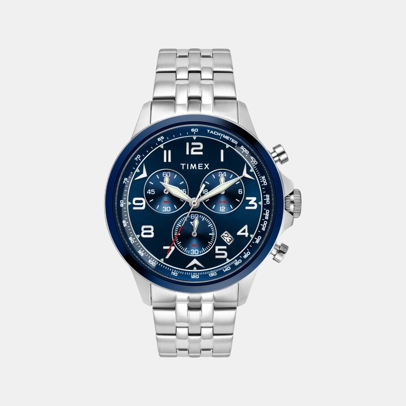 Men Quartz Blue Dial Chronograph Stainless Steel Watch TWEG25101