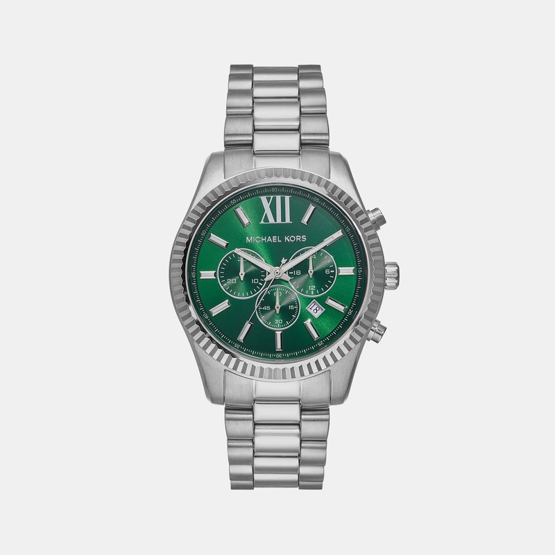 Men's Lexington Green Chronograph Stainless Steel Watch MK9152