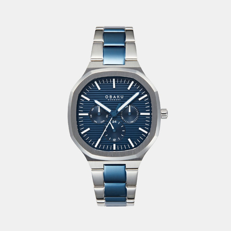 Quartz Men Blue Analog Stainless Steel Watch V275GMCLSK