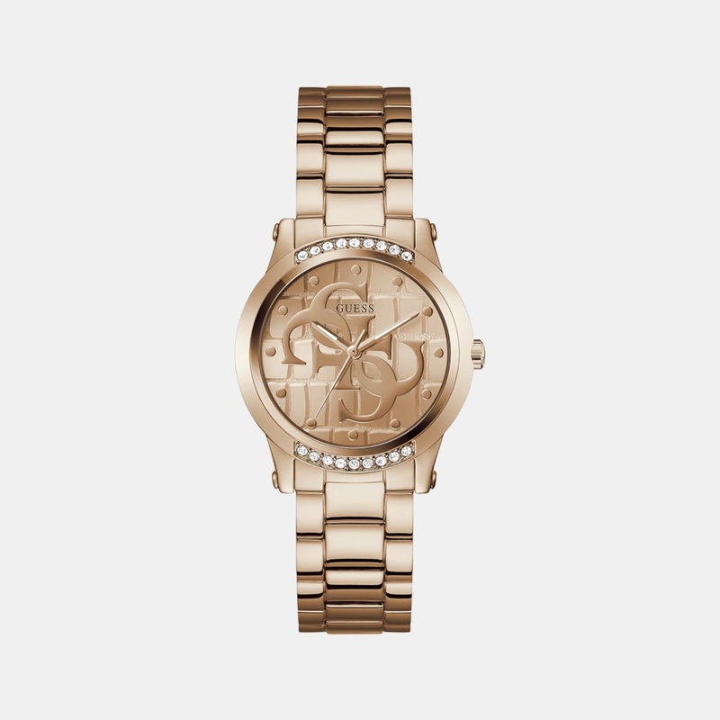 Women Quartz Rose Gold Dial Analog Stainless Steel Watch GW0861L3