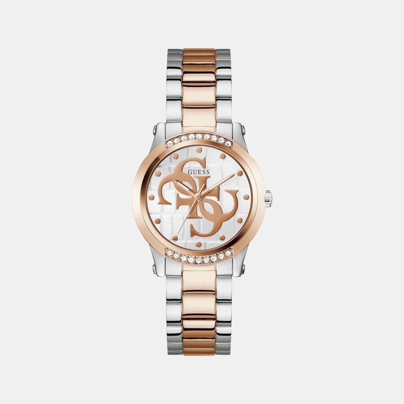 Women Quartz White Dial Analog Stainless Steel Watch GW0861L5