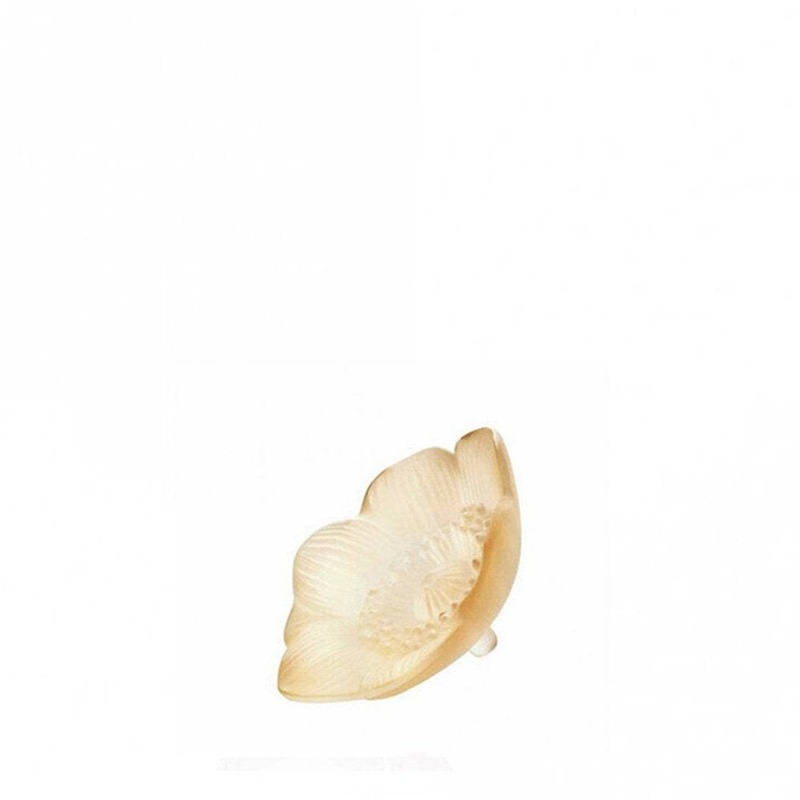 Anemone Small Gold Luster Flower Crystal Sculpture