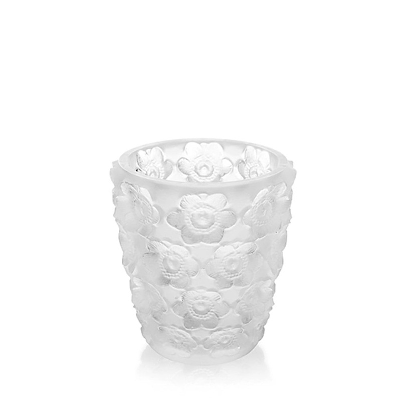 Anemones Votive Clear Crystal Candle Holder