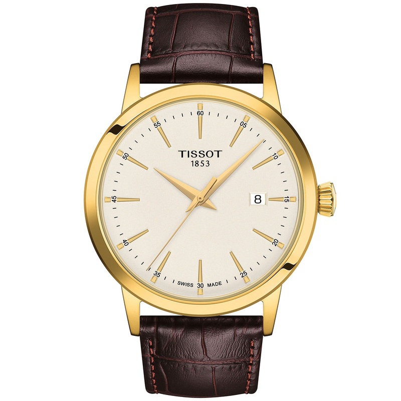 Classic Dream 42mm Cream Dial Men's Quartz Strap Watch
