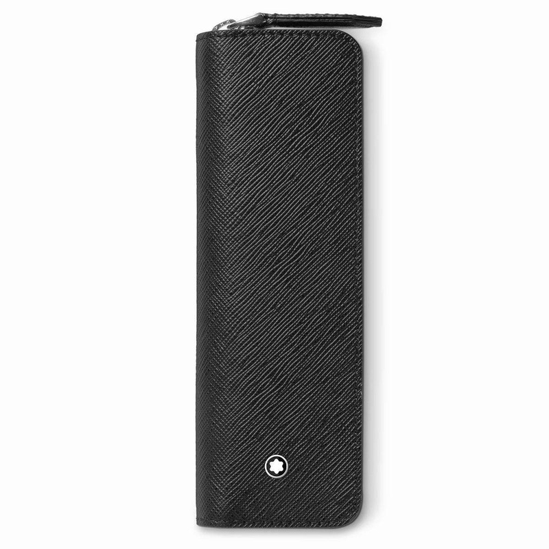 Sartorial Zip Black Leather Pen Pouch