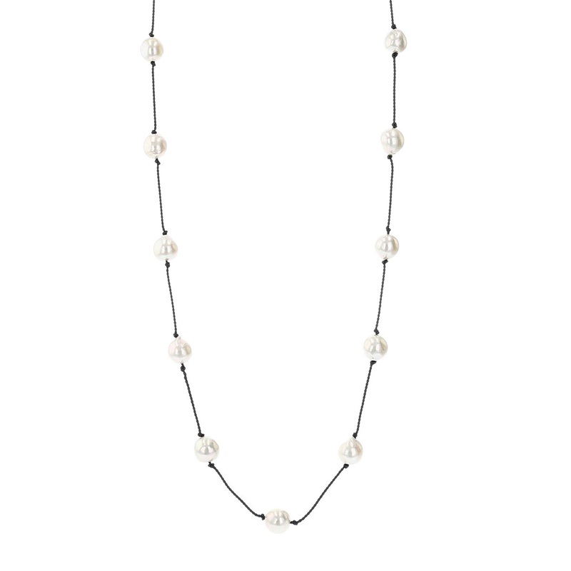 18-Inch Freshwater Pearl Tin Cup Necklace