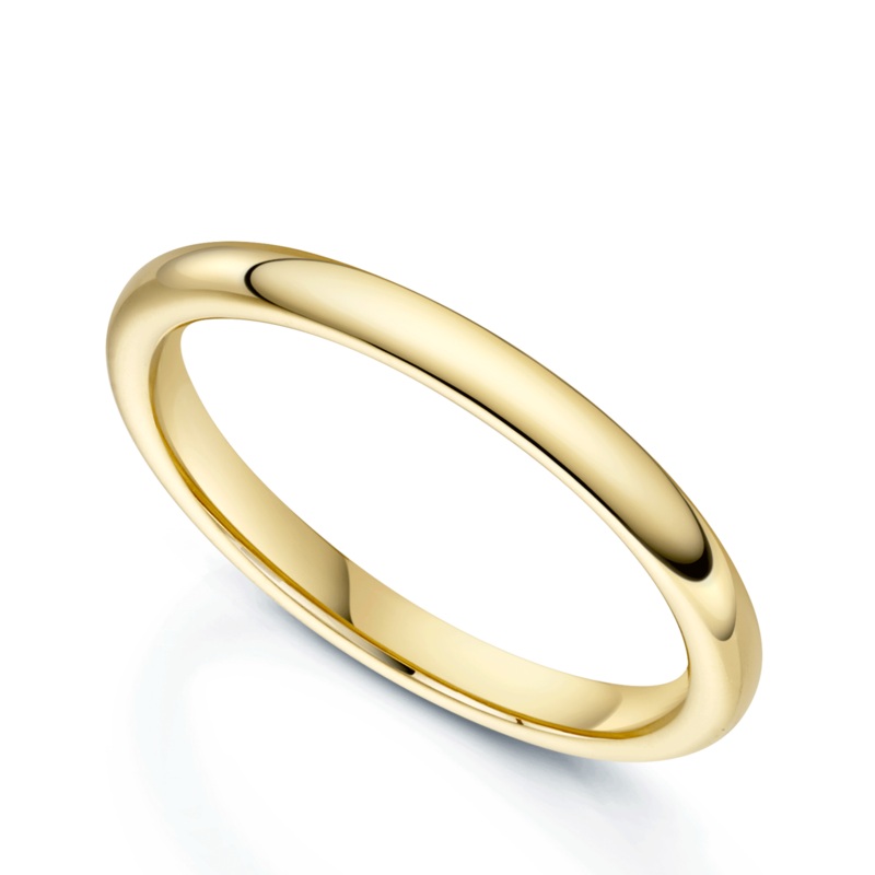 18ct Yellow Gold Classic Court Ladies Wedding Ring