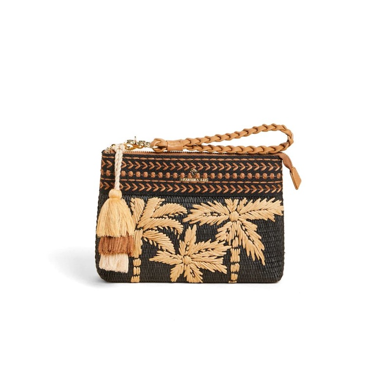 Spartina Maci Wristlet Raffia Palms
