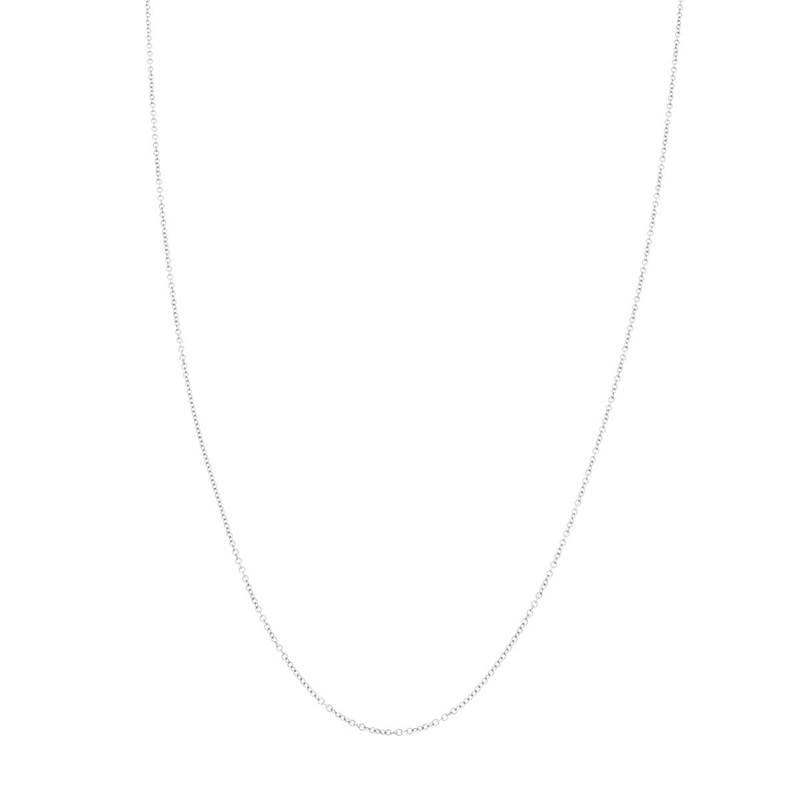 14K White Gold 18-Inch Cable Chain