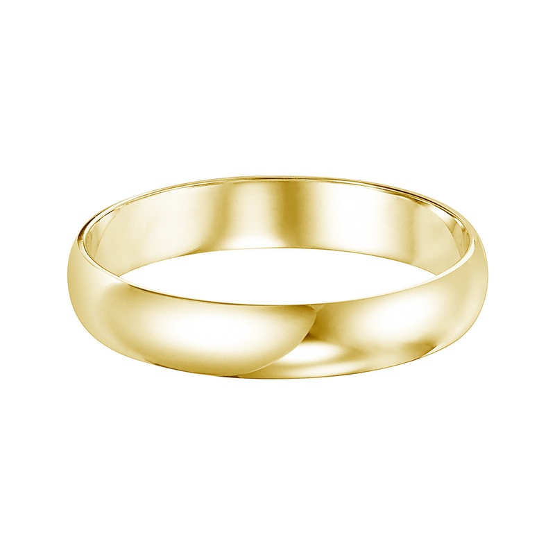 14K Yellow Gold 4mm Mens Wedding Band