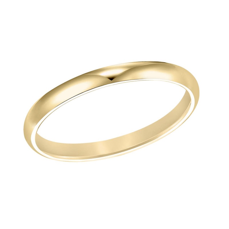 2mm Low Dome Band in 14K Yellow Gold, Size 5