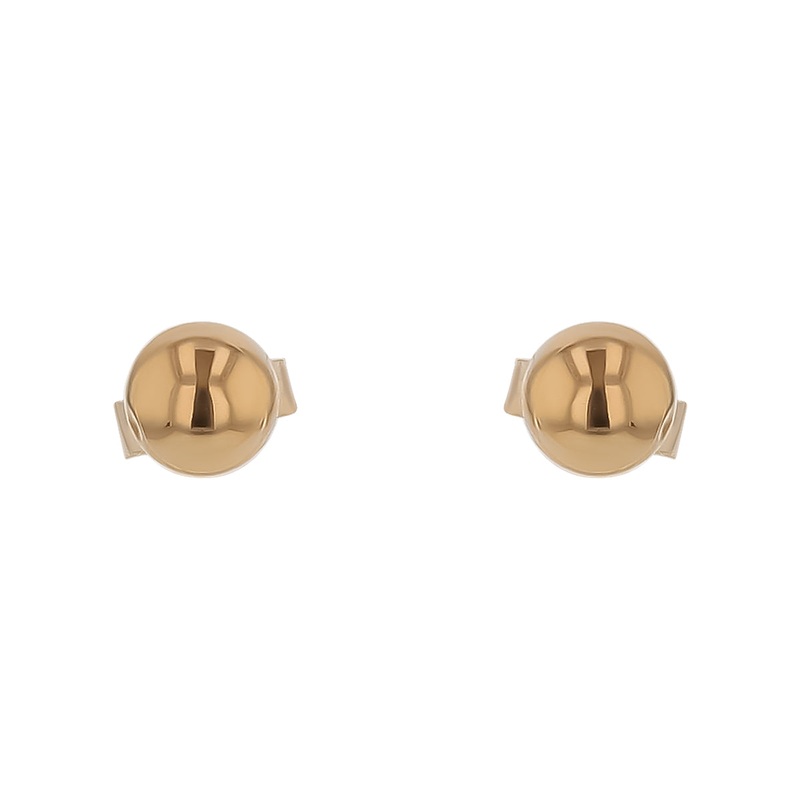 4mm Ball Stud Earrings in 14K Yellow Gold