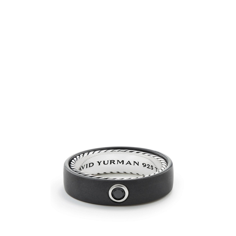 Streamline Band in Black Titanium with Black Diamond