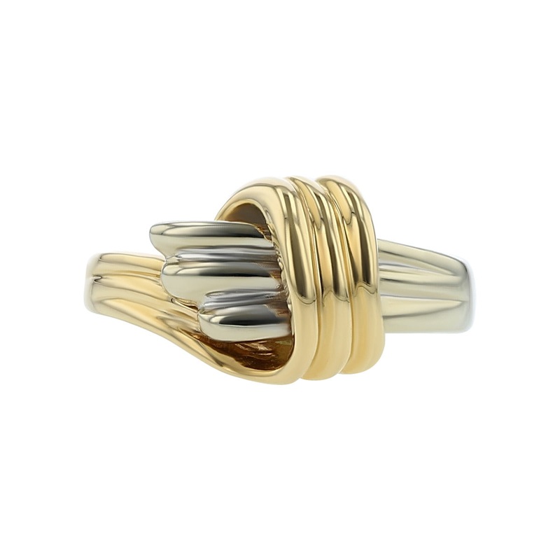 Two-Tone 14K Gold Twist Design Ring