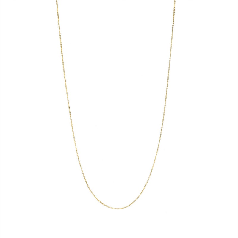 24-Inch 14K Yellow Gold Wheat Chain Necklace