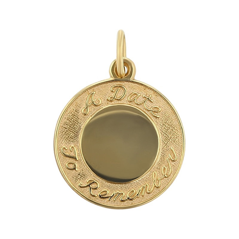 A Date to Remember 14K Yellow Gold Charm