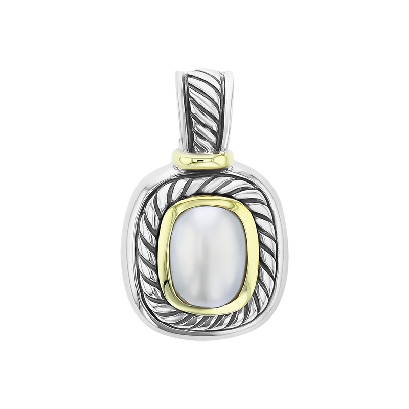 David Yurman Albion 14k Gold Mabe Pearl Pendant