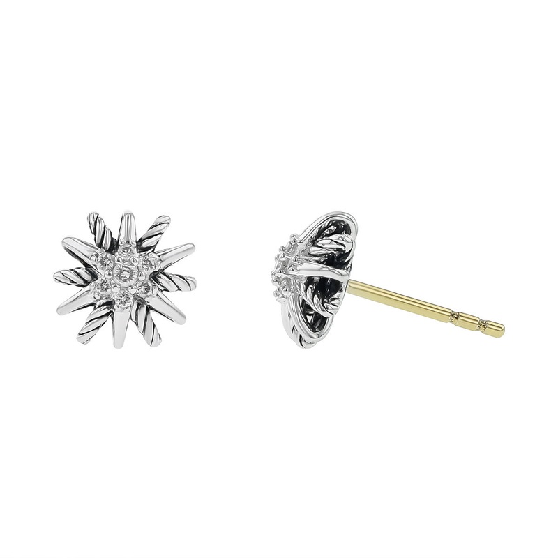 David Yurman Starburst Stud Earrings with Diamonds