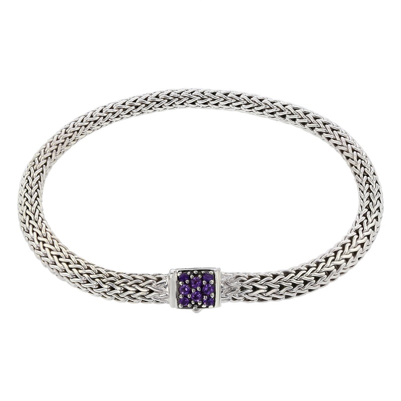 John Hardy Classic Chain Bracelet with Amethyst