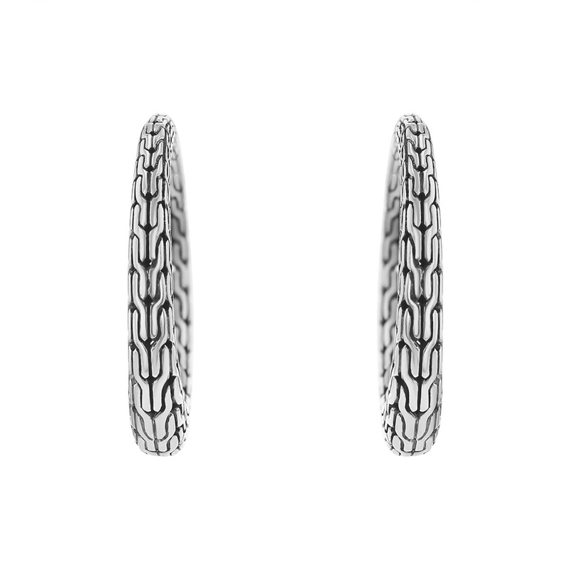 John Hardy Classic Chain Hoop Earrings