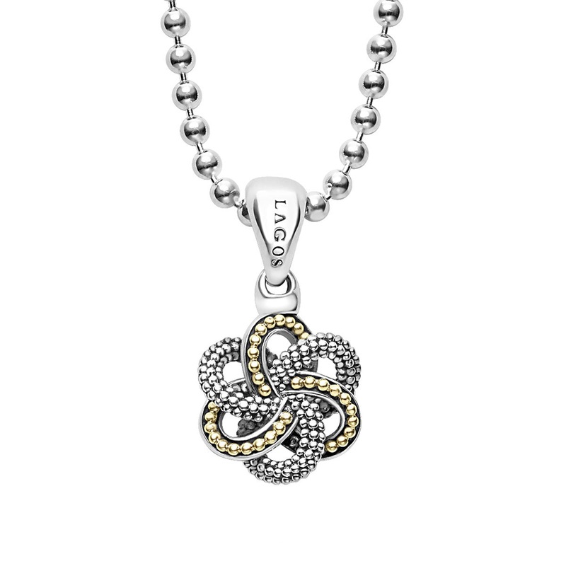 Small Two Tone Pendant Necklace