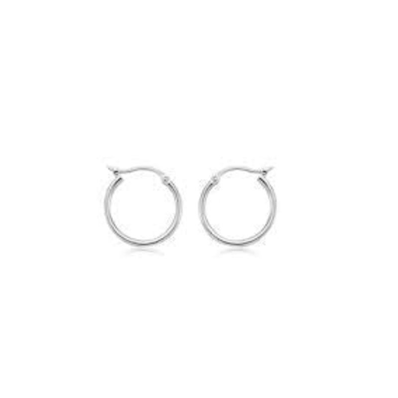 1.5x15mm Tube Hoop Earrings in 14K Yellow Gold