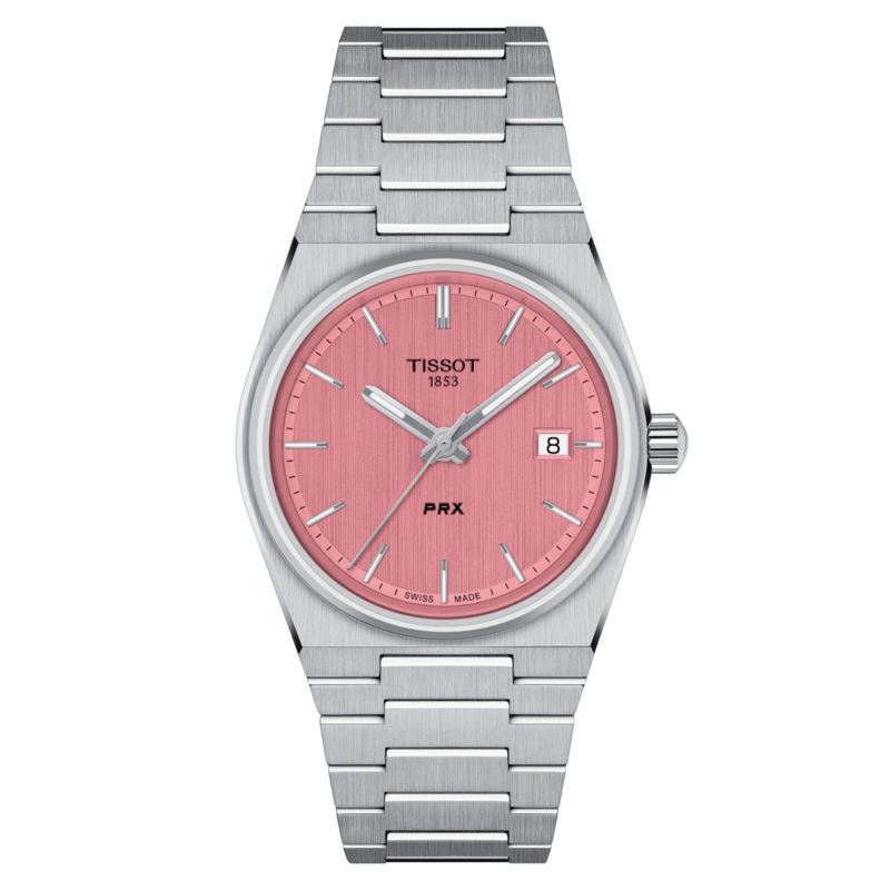 35mm PRX Pink Dial Watch in Stainless Steel with Bracelet
