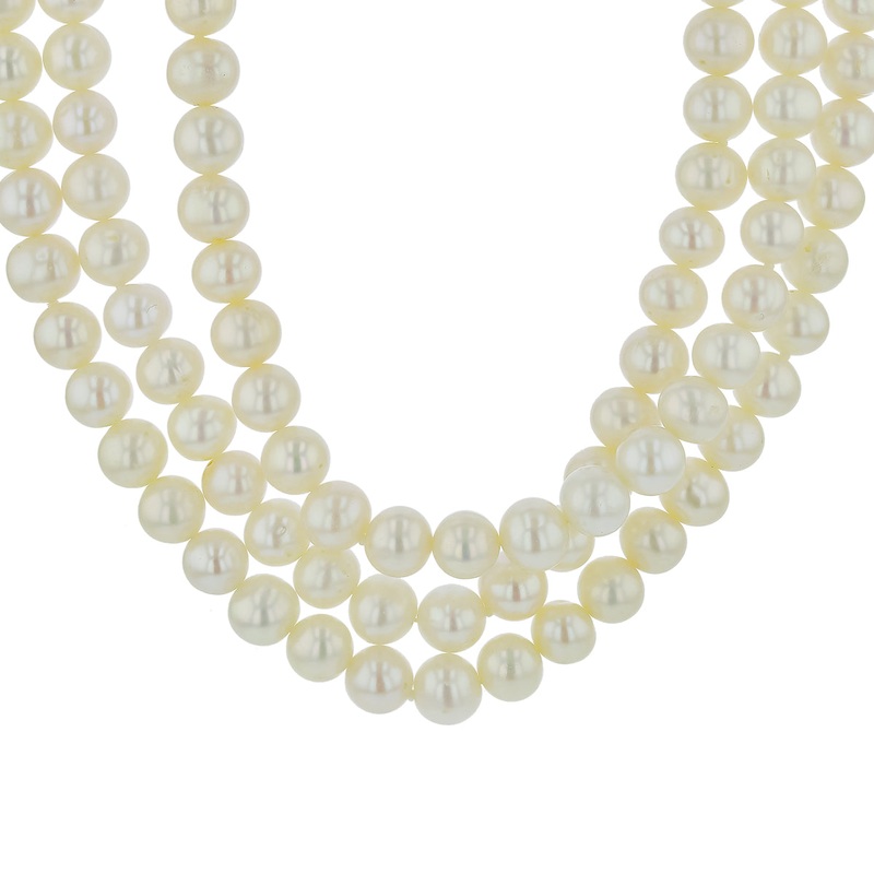 7x7.5mm Freshwater Cultured Pearl Necklace 46"