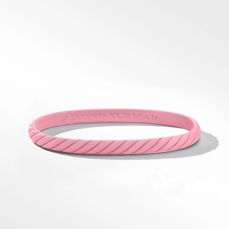 Cable Pink Rubber Bracelet