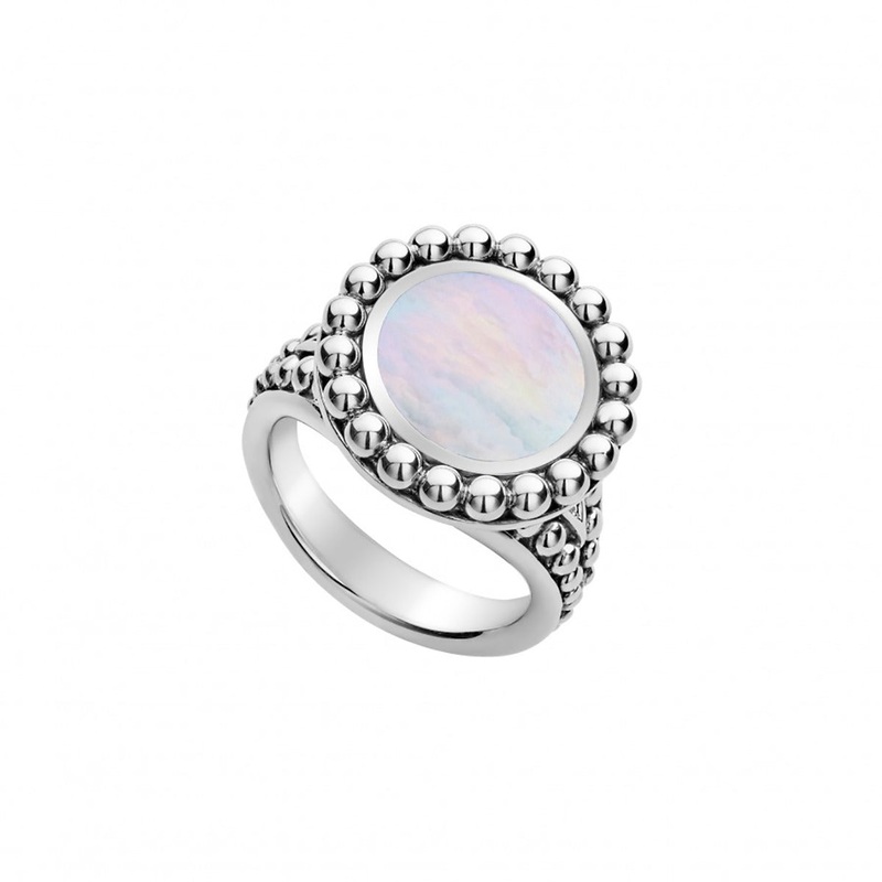 Maya Mother Of Pearl Circle Ring