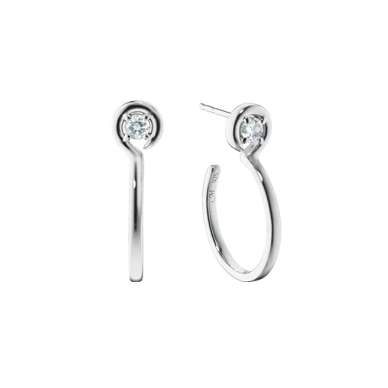 The Twist Large Infinity Earrings with Rock Crystals