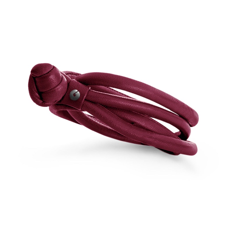 Wine Red Leather Bracelet