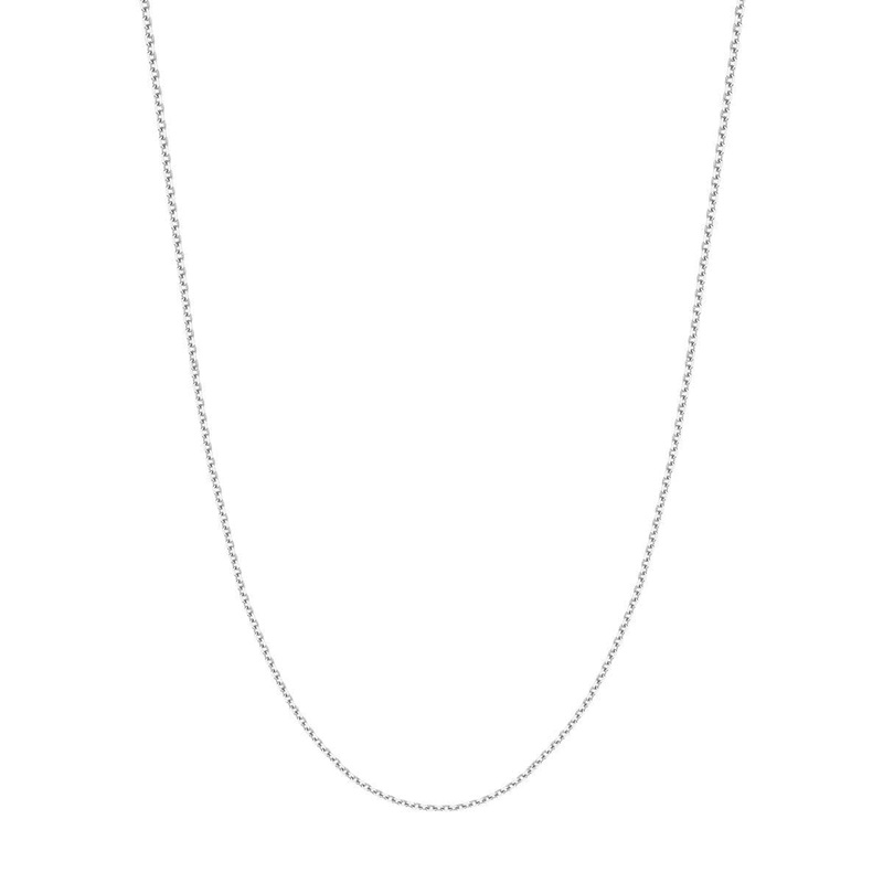 18" White Gold 1.5mm Cable Chain