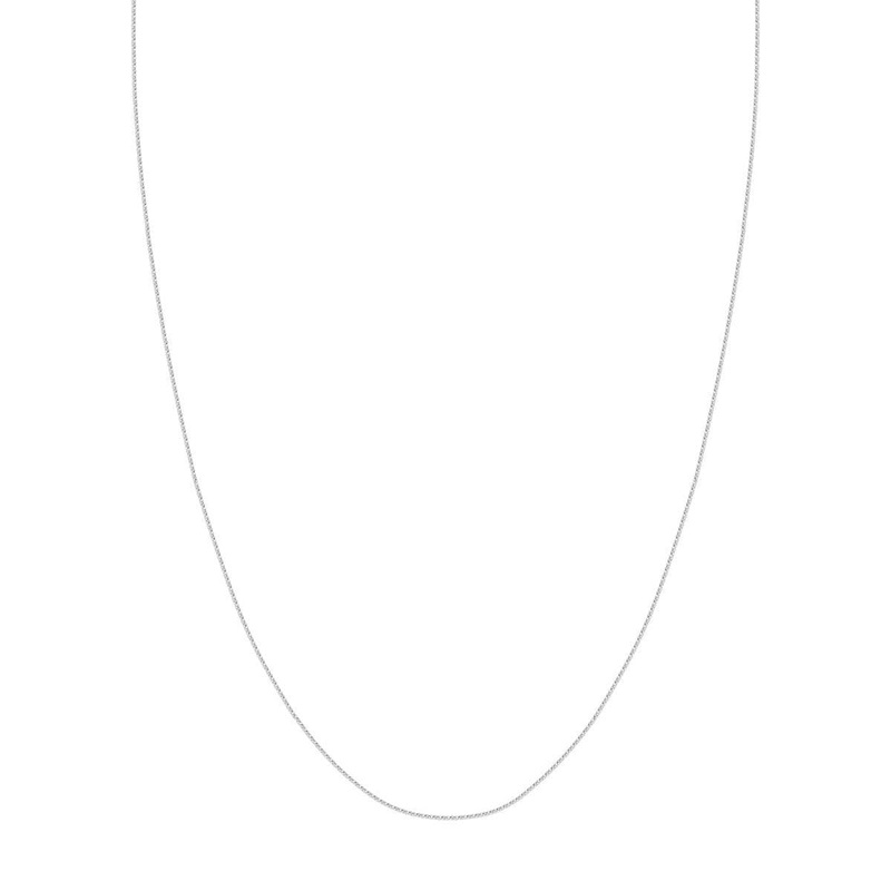 22" White Gold Wheat Chain