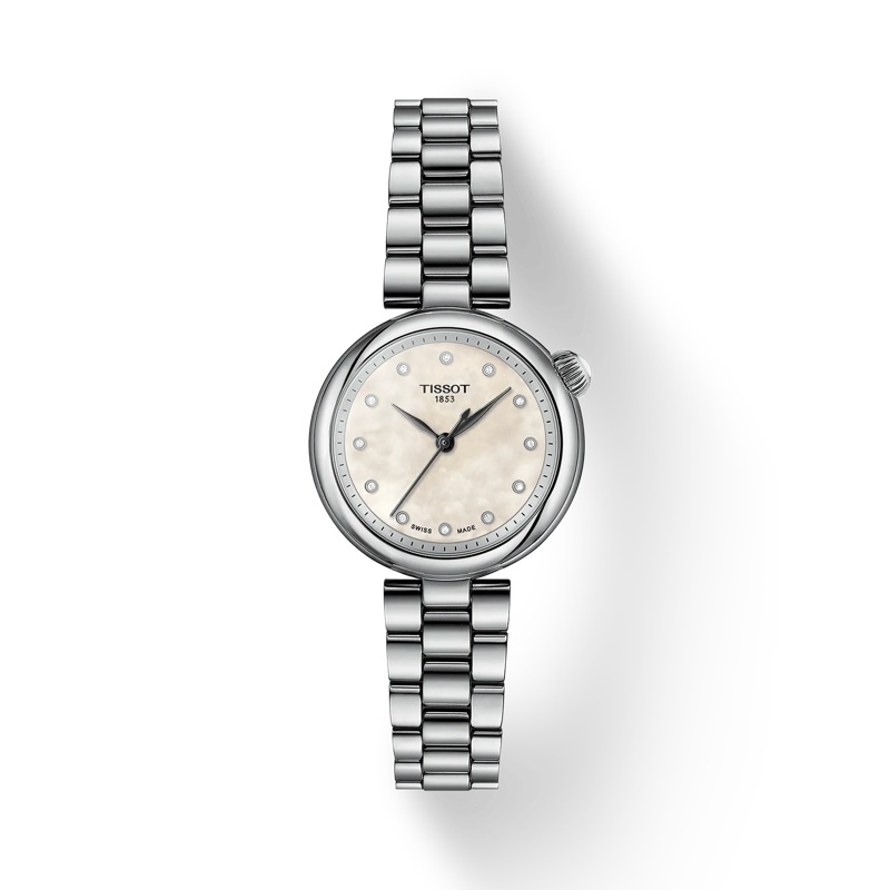 28mm Desir Quartz Watch with Mother of Pearl Dial in Stainless Steel, Bracelet
