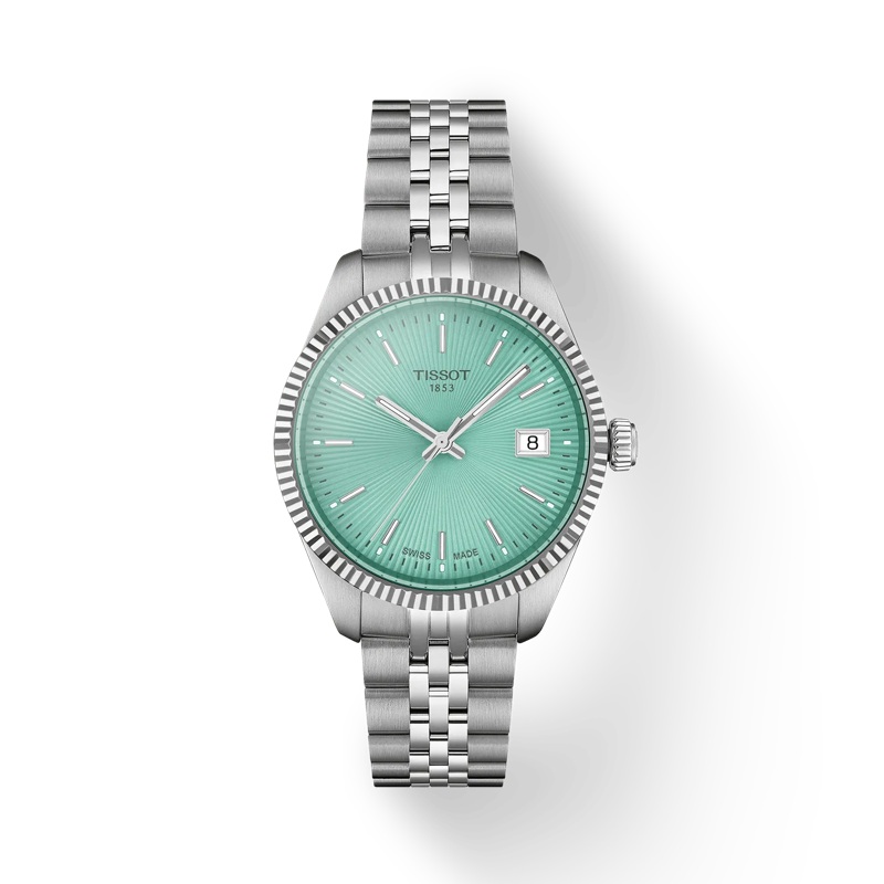 34mm Ballade Quartz Watch with Light Green Dial in Stainless Steel, Bracelet