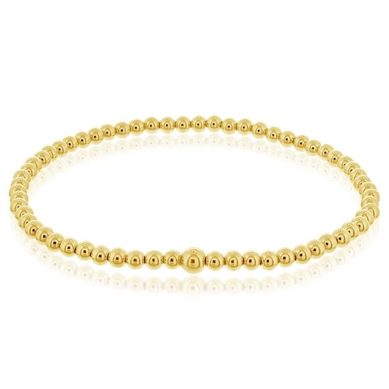 3mm Gold Filled Bead Bracelet