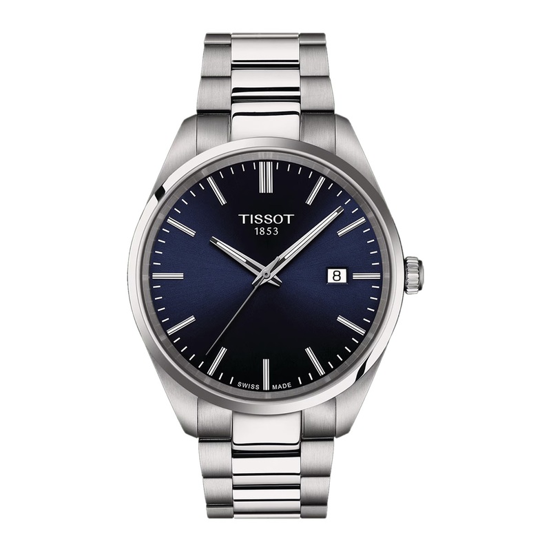 40mm PR 100 Watch with Blue Dial in Stainless Steel, Bracelet