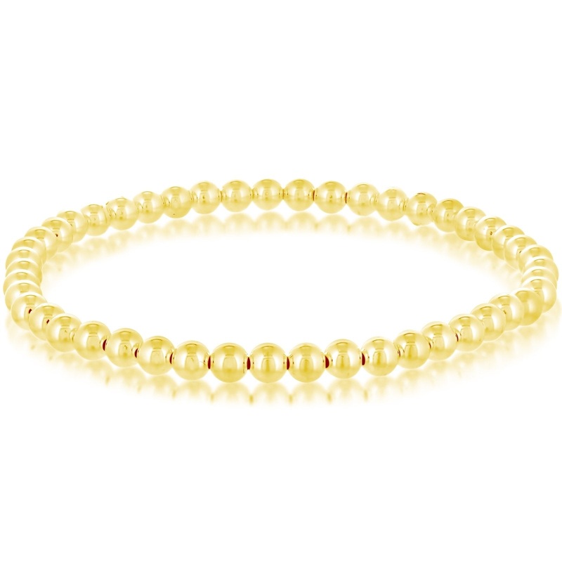 4mm Gold Filled Bead Bracelet
