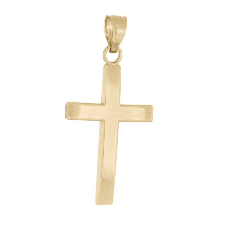 Simple Cross Pendant only in 14K Yellow Gold