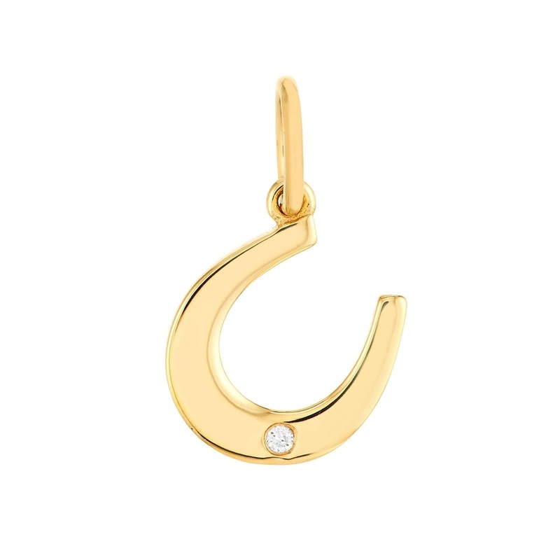 Small Diamond Horseshoe Pendant