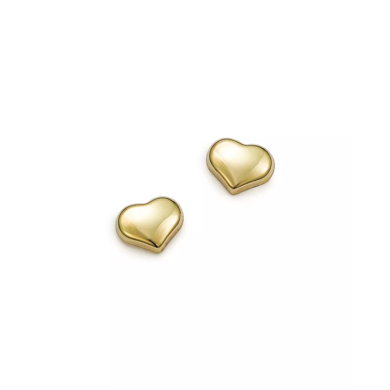 Tiny Treasures Heart Stud Earrings in 18K Yellow Gold