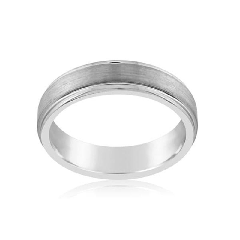 TRITON White Tungsten Carbide Wedding Band