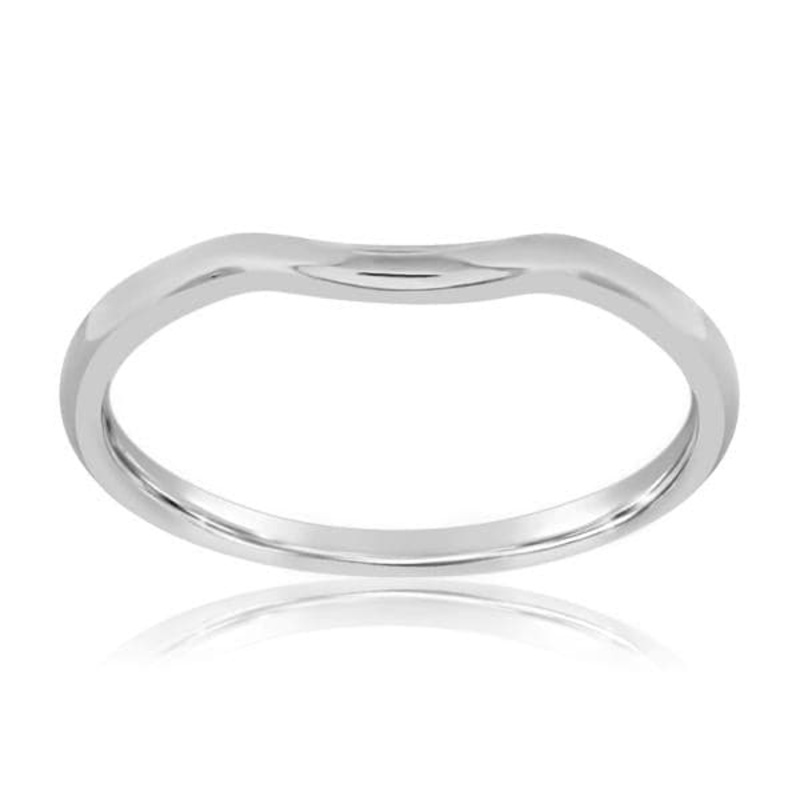 White Gold Contour Band