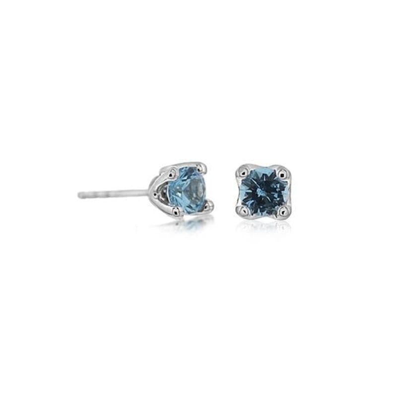Blue Topaz Stud Earrings