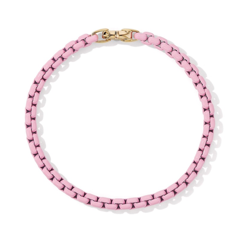 DAVID YURMAN DY Bel Aire Chain Bracelet in Blush with 14K Yellow Gold Accent